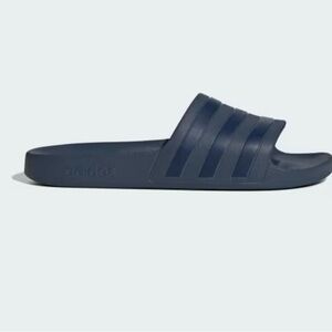 Adidas Dark Blue Slide Sandals Adilette aqua